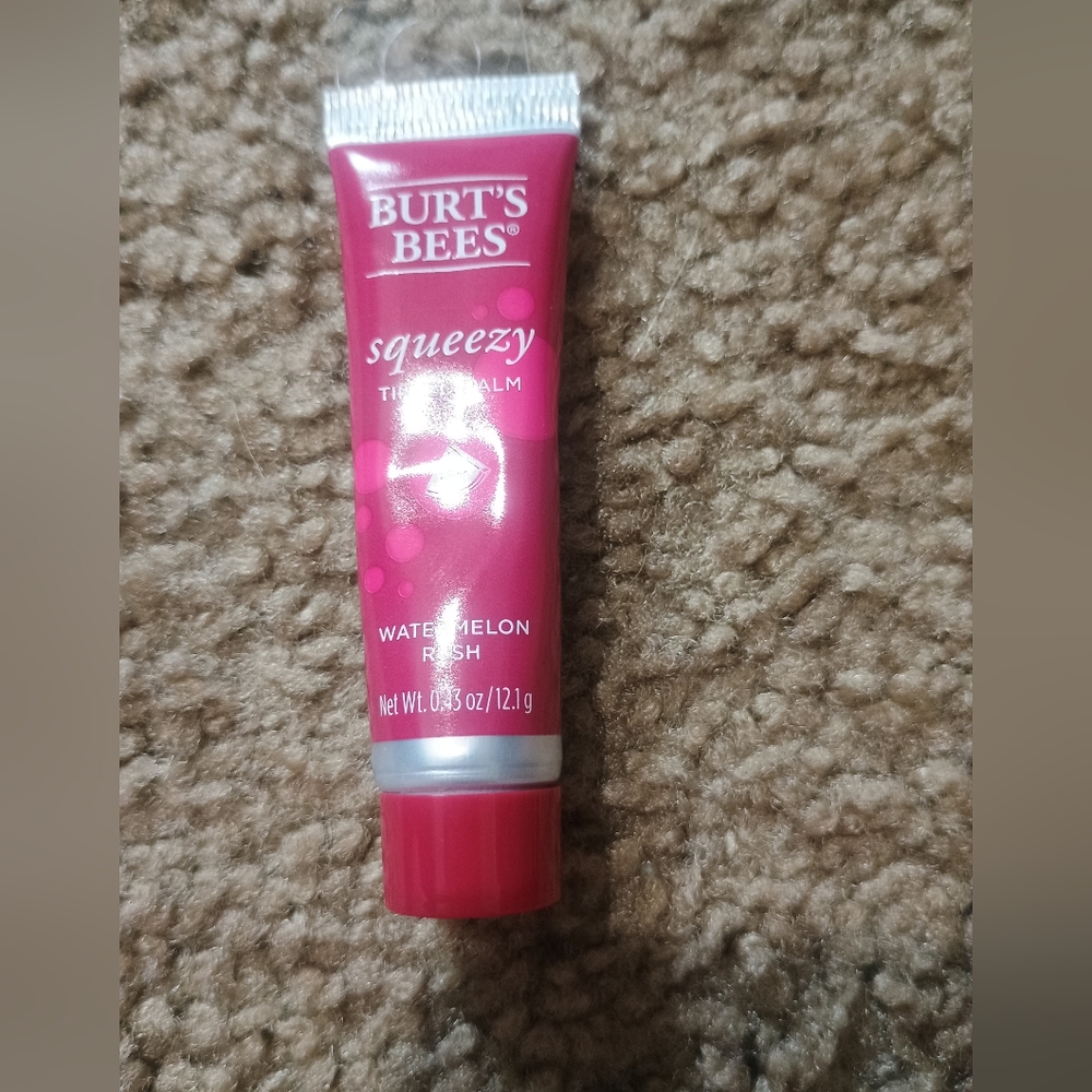 Burt's Bees Squeezy Lip Balm in Vibrant Pink, Watermelon Rush